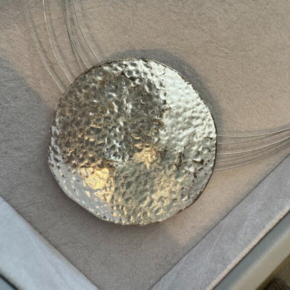 3 Large Coin shaped unique multi- chained necklaces - Picture 4 of 5